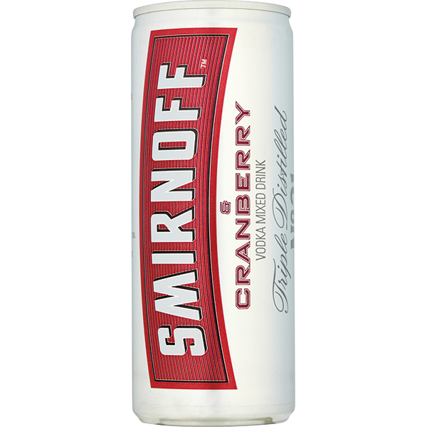 SMIRNOFF & CRANBERRY 5% 250x12